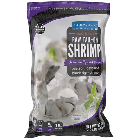 Seamazz 13 15 Size Peeled And Deveined Tail On Raw Black Tiger Shrimp 2