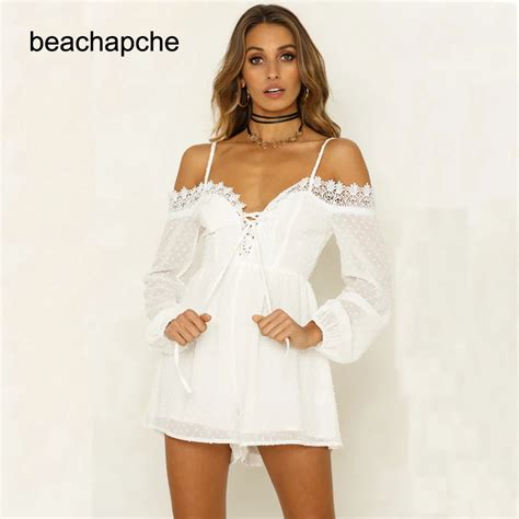 Fashion Long Sleeve Lace Patchwork Hollow Skinny Playsuits Women Summer