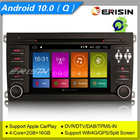 Erisin ES3014P SWC GPS Autoradio Porsche Cayenne Android 10 0 DAB TNT