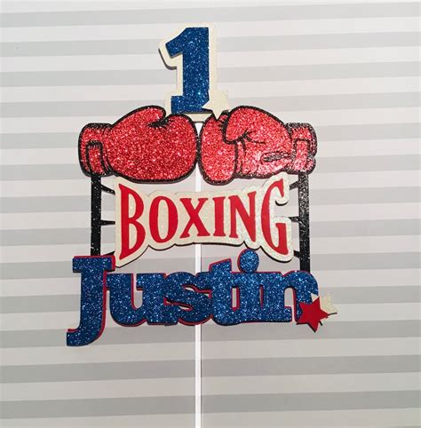 Boxing Cake Topper Etsy