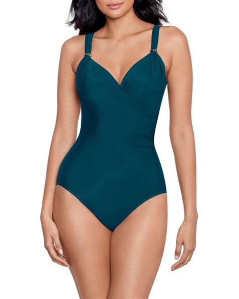 Miraclesuit Miraclesuit Razzle Dazzle Siren One Piece Swimsuit In Blue