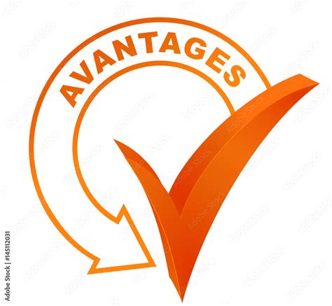 Avantages Sur Symbole Valid Orange Stock Vector Adobe Stock