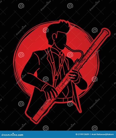 Bassoon Musician Orchestra Instrument Graphic Vector Stock Vector