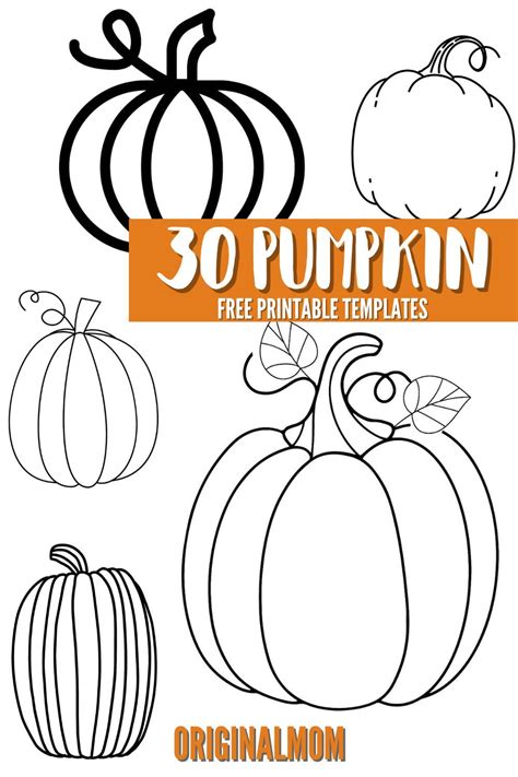 Grab these pumpkin template free printables for all your fall craft ...