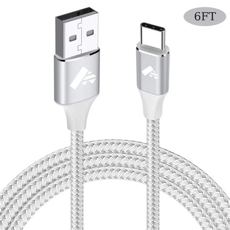 Usb C Cable Aioneus Ft Usb C Charger Nylon Braided Type C Charging