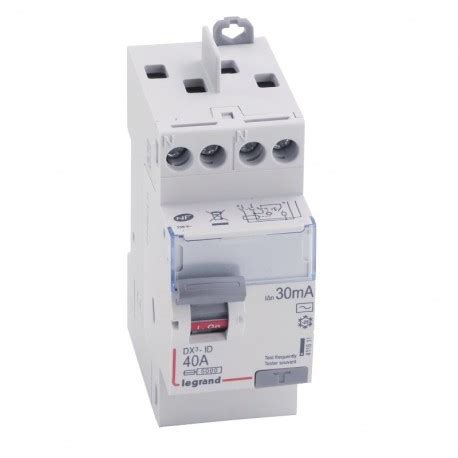 Legrand Inter diff DX³ ID vis vis 2P 230V 63A type A 30mA