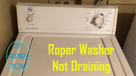 Roper Washer Repair Troubleshooting