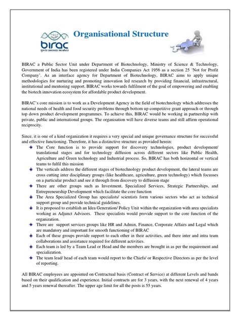 birac structure   product development biotechnology