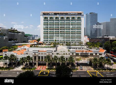 Facade view of Intercontinental Hotel in Bugis area. Singapore Stock ...