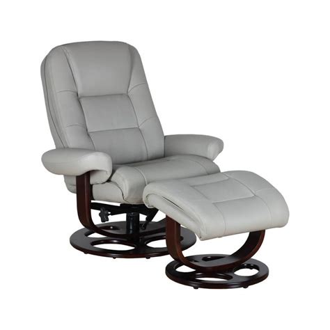 Jacque Swivel Pedestal Recliner w/Ottoman - Contemporary - Recliner ...