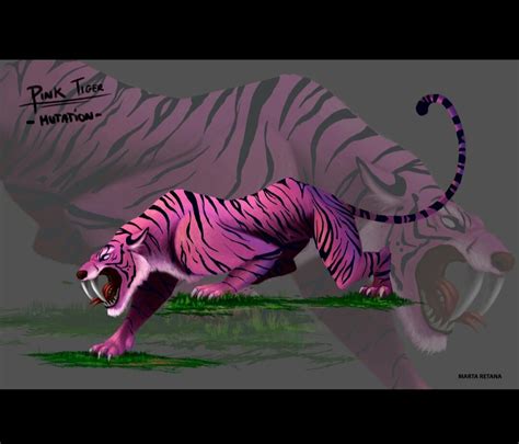 Artstation Pink Tiger Mutation Concept Art