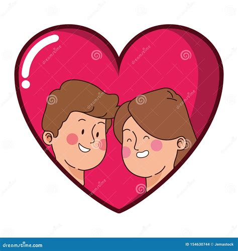 Teenagers Boyfriend And Girlfriend Cartoon Stock Vector Illustration