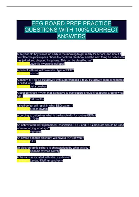 EEG Board Prep Exam 2025: Comprehensive Study Guide with Practice