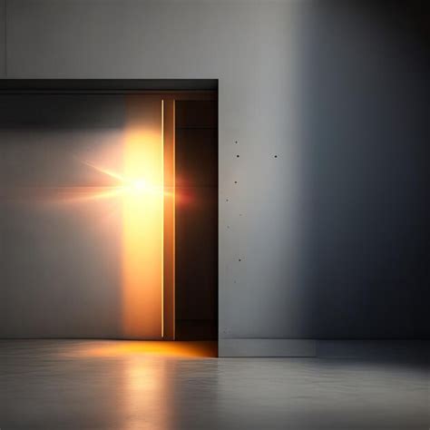 Premium Ai Image Beautiful Sunlight From Door Cast Shadow On Blank