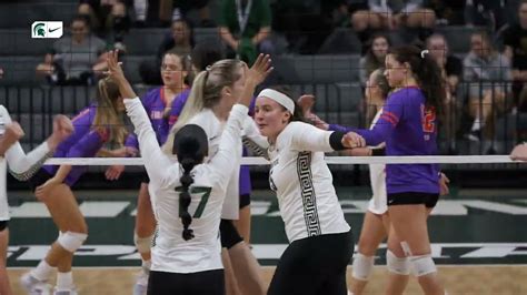 Michigan State Volleyball Vs Evansville Cinematic Highlights YouTube