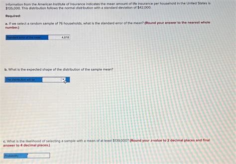 Solved Information From The American Institute Of Insurance Chegg