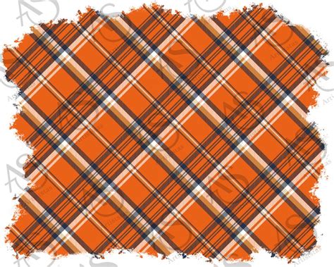 Fall Plaid Distressed Background Png Sublimation Design Fall