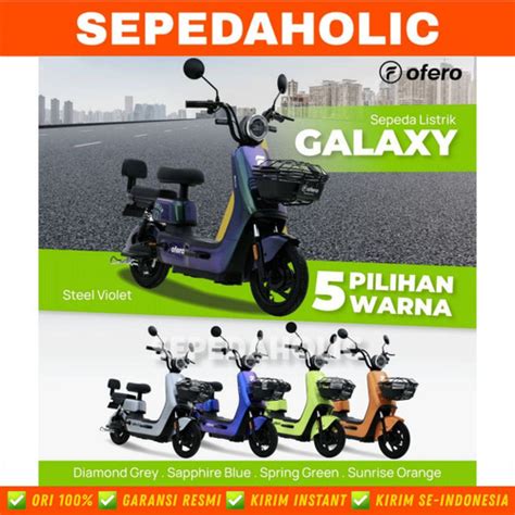 Jual Sepeda Listrik OFERO GALAXY 500 Watt Electric E Bike Grey Kab