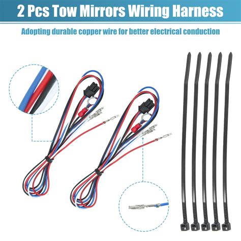 2pcs Tow Mirrors Wiring Harness Custom For Chevrolet Silverado 1500