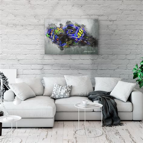 Valentino Rossi Canvas Wall Art Print Moto Gp Motorsport Art