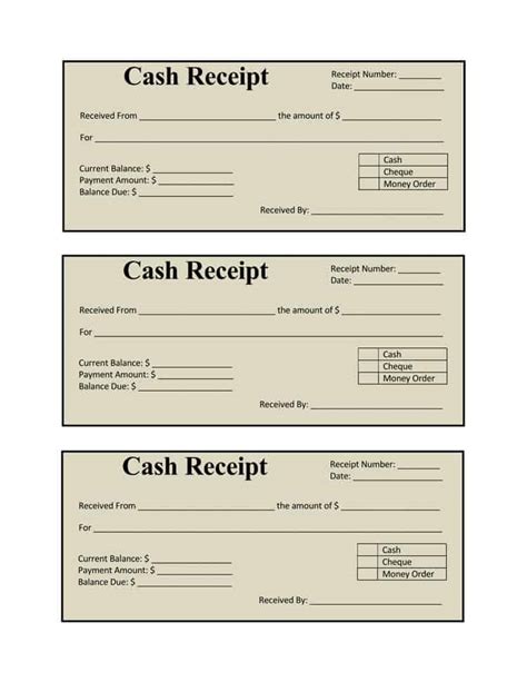 Cash Receipt Template Formats Examples In Word Excel Hot Sex Picture