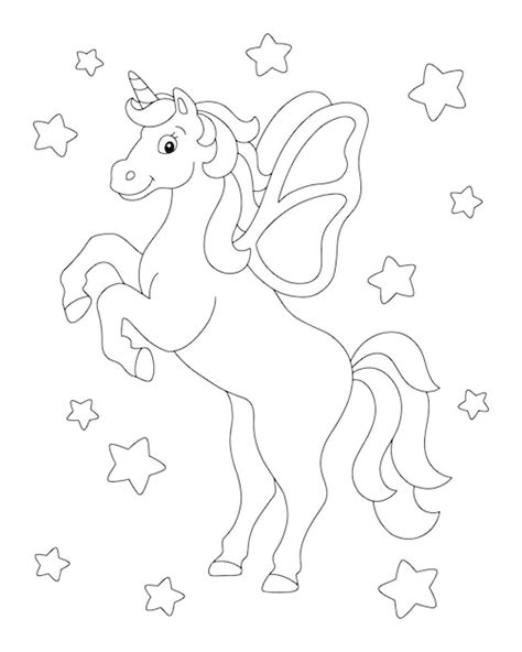 Dibujos De Unicornio Alas Para Colorear Vsun