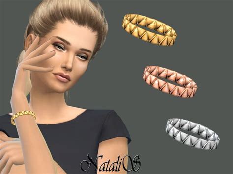 Triangles Bangle Bracelet By NataliS At TSR Sims 4 Updates