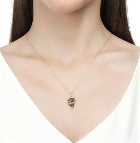 Золотая подвеска с черными и белыми бриллиантами БРИЛЛИАНТЫ ЯКУТИИ 6239 ...