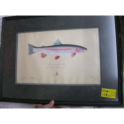 Framed Numbered Print Of The Alaskan Rainbow Trout By James Posch