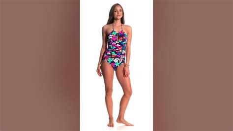 Anne Cole Island Floral High Neck Keyhole One Piece Swimsuit Youtube