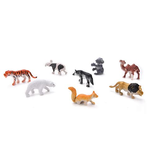 8Pcs/lot Multi Color Developmental Toy Kids Children Wild Animal ...