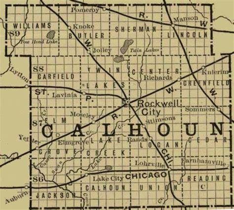 Plat Map Calhoun County Iowa An Iagenweb Project