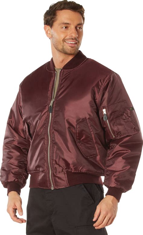 Maroon Air Force Ma 1 Bomber Flight Jacket Galaxy Army Navy