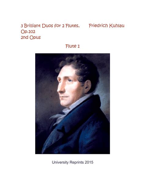 Amazon 3 Brilliant Duos For 2 Flutes Op 102 By Friedrich Kuhlau