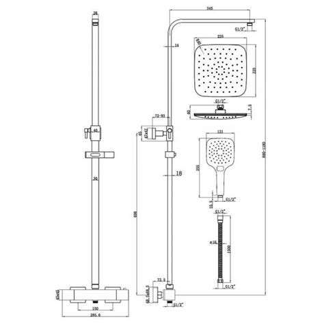 Highlife Kelty Chrome Exposed Thermostatic Cool Touch Rigid Riser