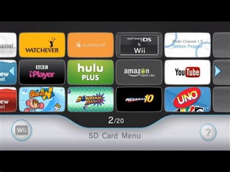 My Wii Menu With Sd Card Menu Youtube