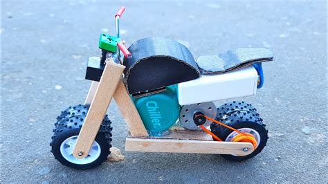 How To Make Amazing Dc Motor Bike At Home Diy Mini Toy Motorcycle