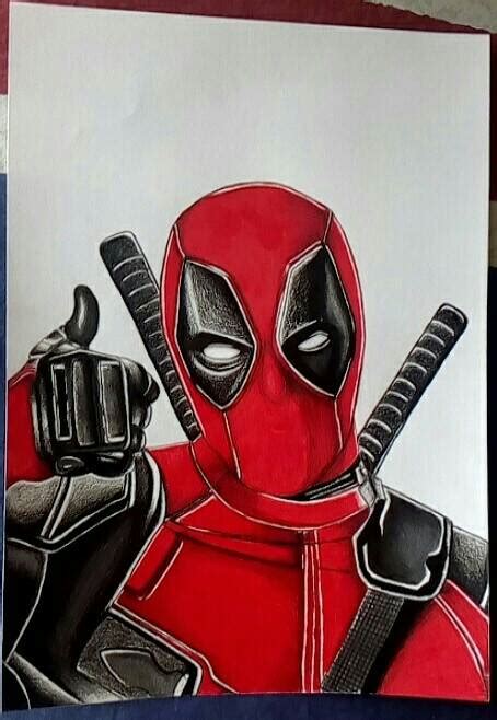 Deadpool Color Drawing By Lydiamp On Deviantart