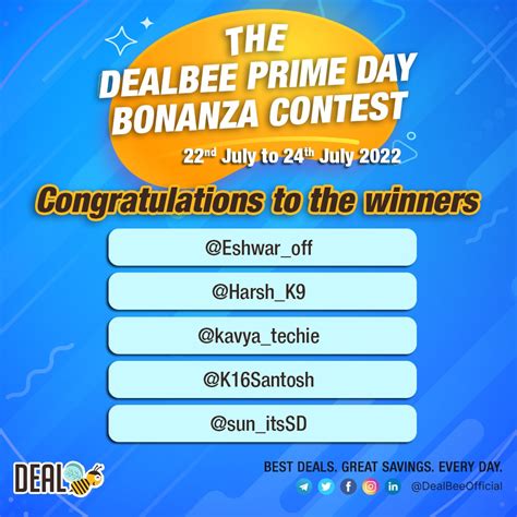 Dealbee Deals On Twitter Congratulations To All The Winners Of The