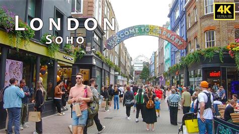 London Walk Soho District Lively In Sunday Afternoon Oxford Circus