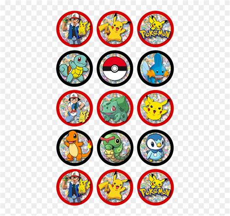 Pokemon Toppers For Cupcakes