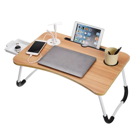 Portable Laptop Table With USB Port And Tray - ThePettahKade.lk ...