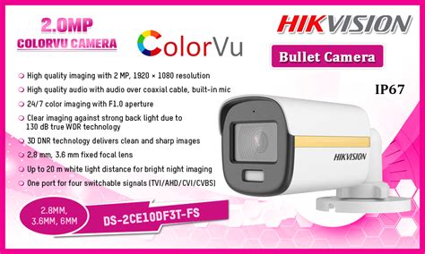 DS 2CE10DF3T FS Hikvision 2MP COLORVU Bullet Camera Sri Lanka