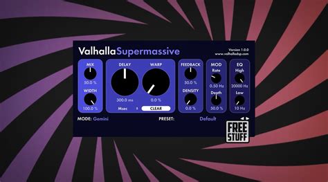 Valhalla Dsp Super Massive Audiotechnology