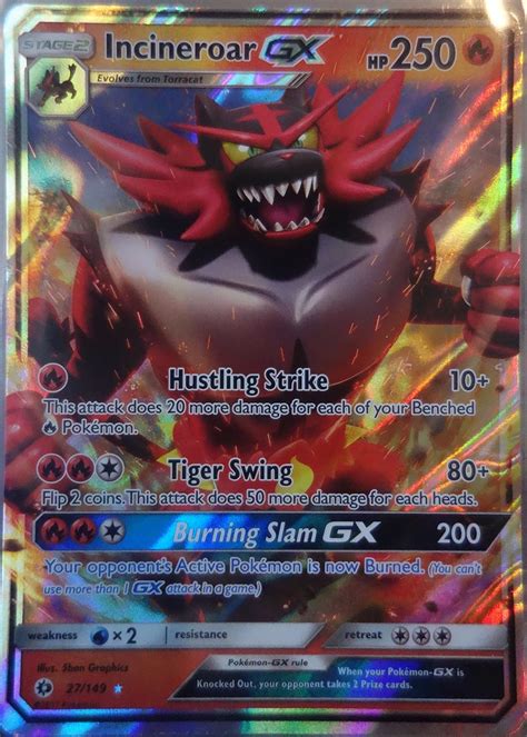 Jp ポケモンカードゲーム 英語版 ガオガエンpokemon Incineroar Gx 27149 Sun