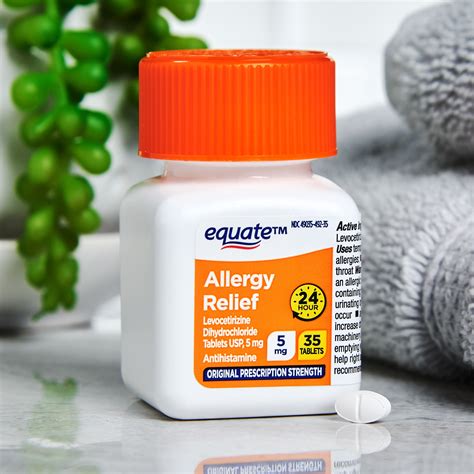 Equate Levocetirizine Dihydrochloride Usp Allergy Relief Tablets Mg