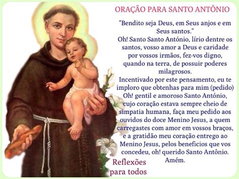 REFLEXÕES PARA TODOS ORAÇÃO PARA SANTO ANTÔNIO