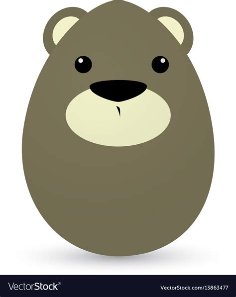 Easter Bear Egg Royalty Free Vector Image Vectorstock