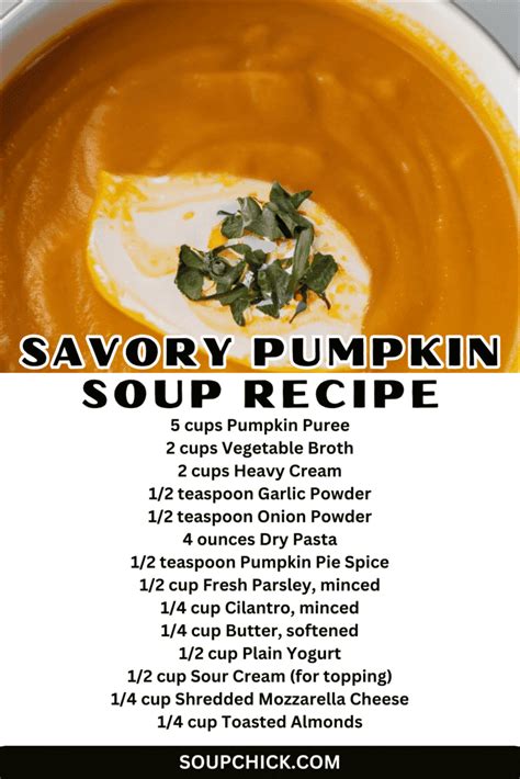 20 Minutes Savory Pumpkin Soup Recipe With Unique Toppings Soup Chick