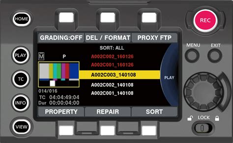 PLAY画面 操作指南 VariCam LT Panasonic